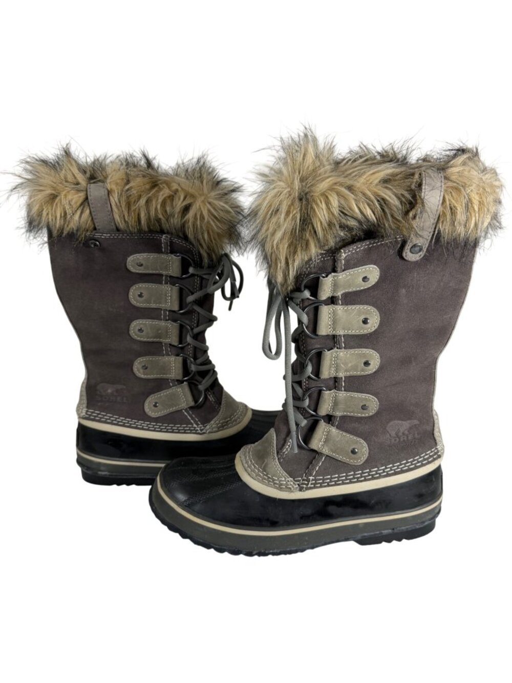 SOREL Women's Joan of Arctic Waterproof Insulated Winter Boot Fur Top - Size 9